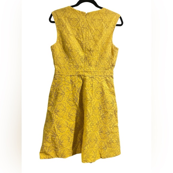 J. Crew Yellow Eyelet Sleeveless Mini Dress Size 8 - Picture 2 of 3